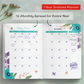 Zaslan 12 Months Undated Planner, 12 Monthly Spreads, 52 Weekly Spreads, Habit Tracker, Utility Pages, 100 GSM, A5 Size