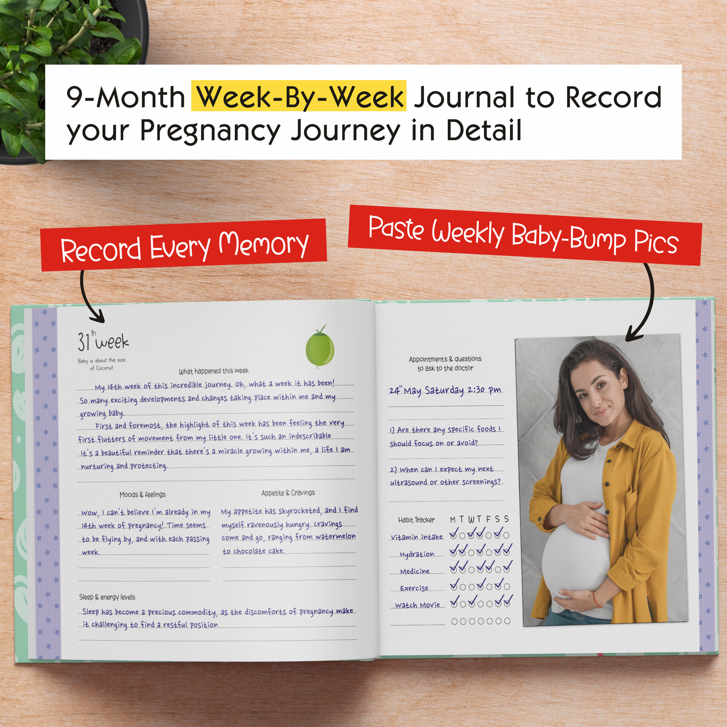 Little Miracle : 40 Weeks Pregnancy Journal to Record your Pregnancy