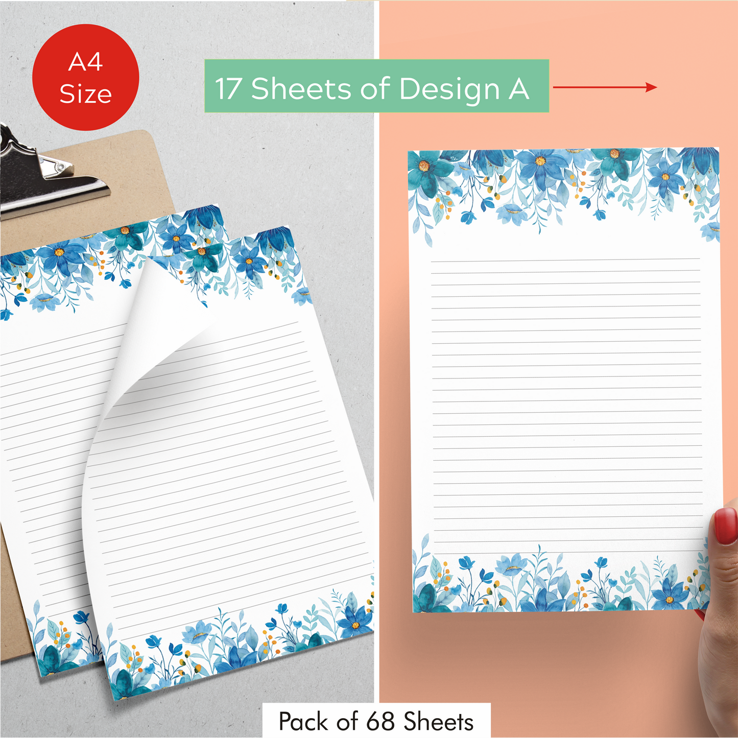 Floral Cute Project Papers, Stationery Writing Paper