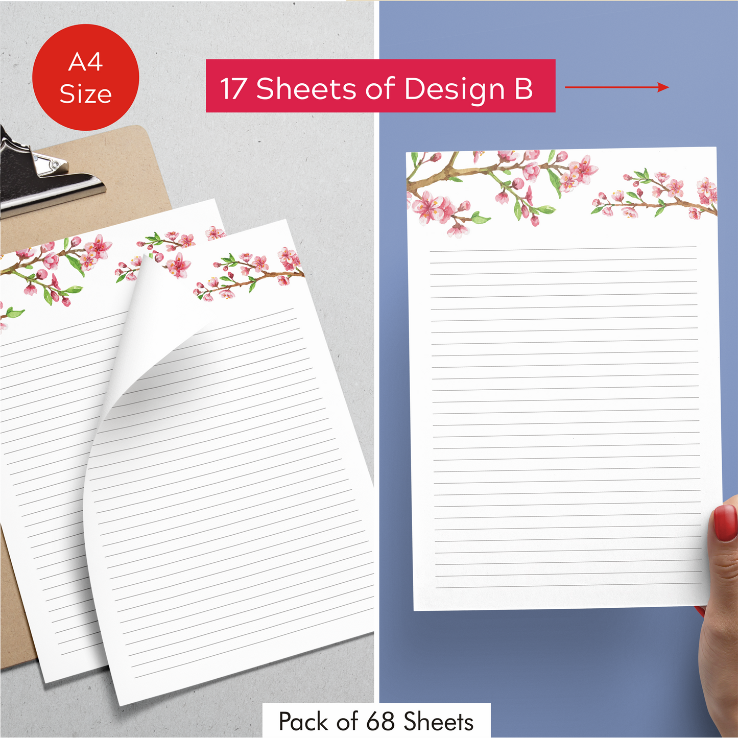 Floral Cute Project Papers, Stationery Writing Paper