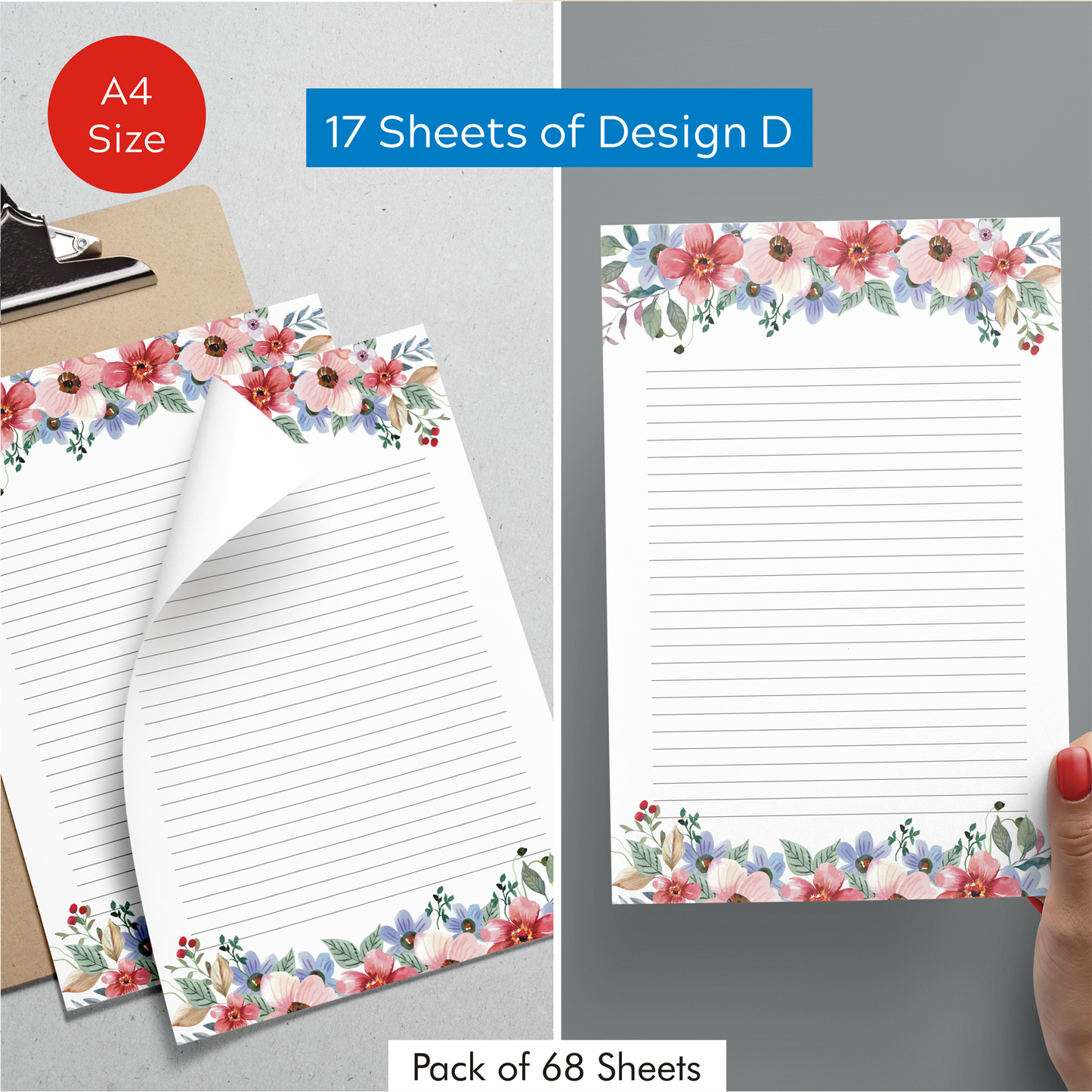 Floral Cute Project Papers, Stationery Writing Paper